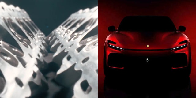 The Purosangue SUV features a long hood that could fit a V12 under it.