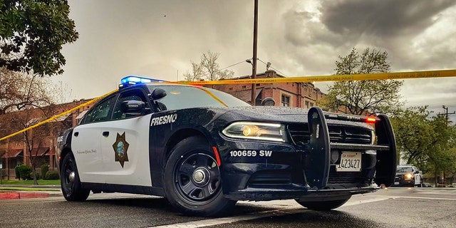 A Fresno Police Department vehicle (Fresno Police Department).