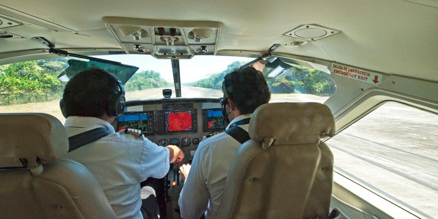 The cockpit of a Cessna Caravan. 