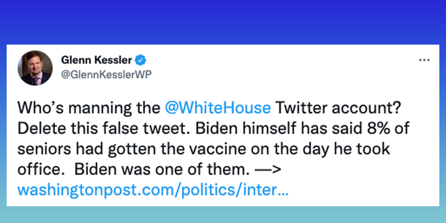 WaPo's Glenn Kessler fact-checks White House tweet claiming there was 