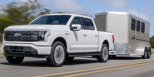 The F-150 Lightning has a maximum towing capacity of 10,000 pounds.