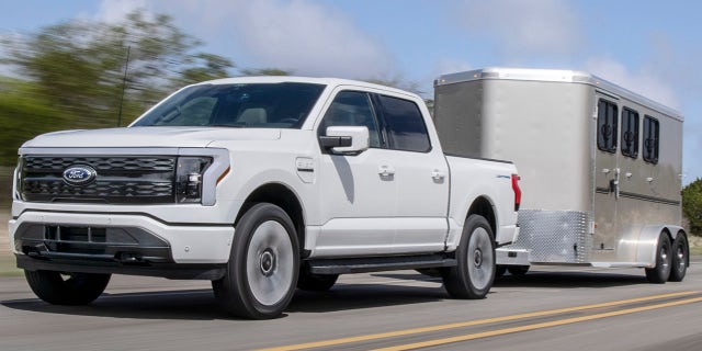 The F-150 Lightning has a maximum towing capacity of 10,000 pounds.