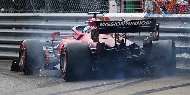 F1 driver Charles Leclerc destroys .5million vintage Ferrari in Monaco