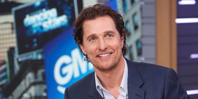 Matthew McConaughey on a morning news program in 2019. 