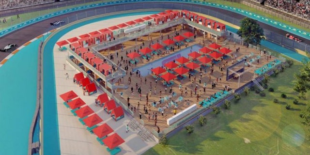 Formula One Miami Grand Prix: 6 wild things you need to know about the big race 5 The Hard Rock Beach features cabanas, pools and a stage.