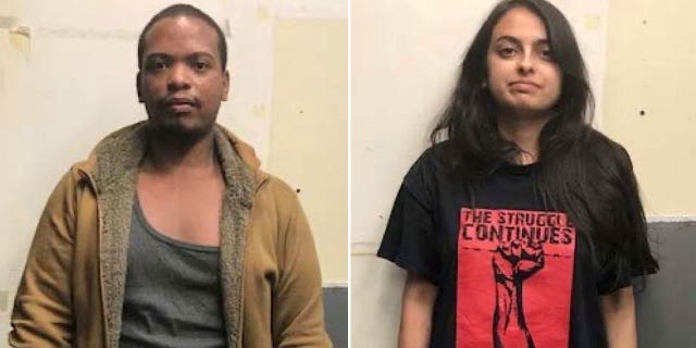 Colinford Mattis and Urooj Rahman are pictured in photos taken by U.S. authorities following their arrests in New York on May 30, 2020.