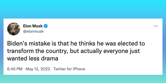 Elon Musk gives brutal assessment of Biden presidency on Twitter.