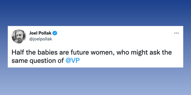 Joel Pollak criticized the vice president for her passionate speech defending the "rights" of women to kill their unborn children. 