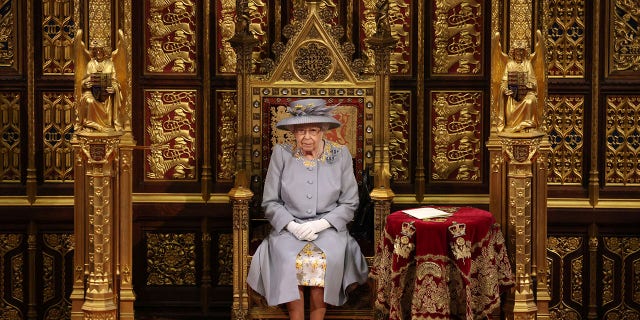 The queen, seen here in 2021, has only missed two previous state openings during her 70-year reign.