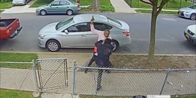 The unidentified suspect approached the victim from behind around 9:30 a.m. on Friday on 89th Avenue in Queens, authorities said.