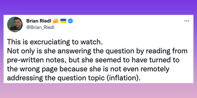 Brian Riedl slams WH press secretary Karine Jean-Pierre's lame answer to inflation.