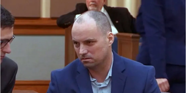 Ryan Duke is seen during a pre-trial hearing on March 9, 2022.