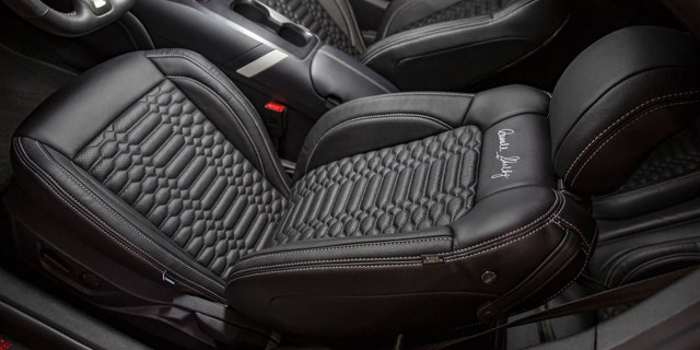 The GT500SE is trimmed in unique upholstery.