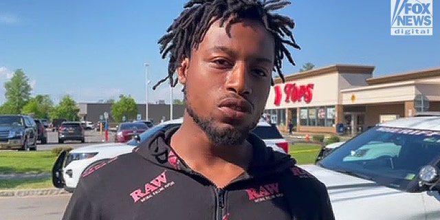Taisiah Stewart, 20, who recently moved to New York state from Georgia to live with his mother, said he sprinted to safety after witnessing the first woman get shot outside the store’s front window.