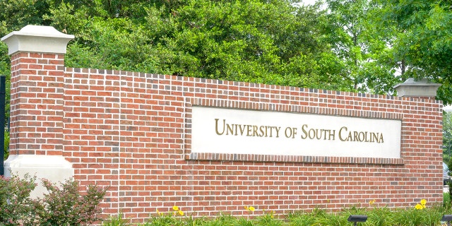 COLUMBIA, SC/USA JUNE 5, 2018: Entrance sign and logo to the campus of the University of South Carolina.