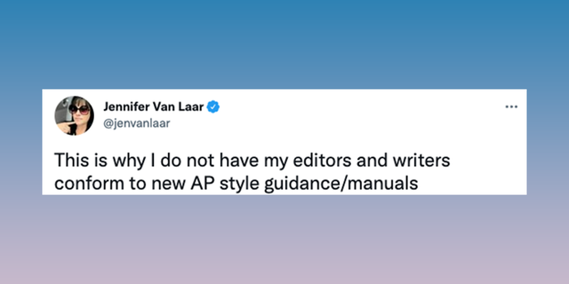 Jennifer Van Laar denounces new AP style guide update concerning 