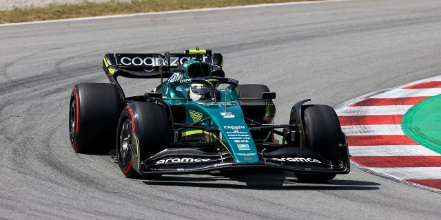 Vettel drives for the Aston Martin Formula One team.