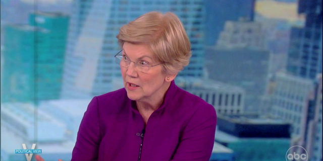 Elizabeth Warren appears on The View (screenshot)