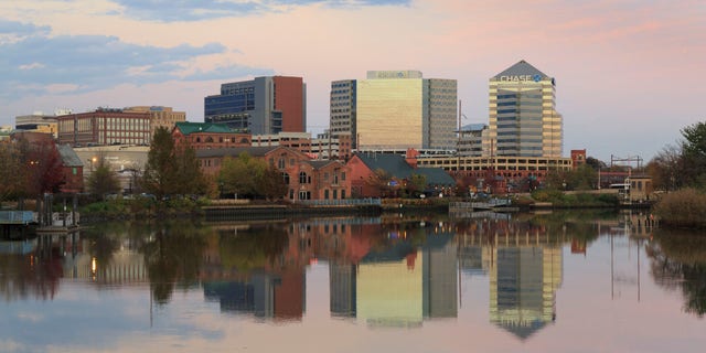 Riverfront on the Christina River, Wilmington, Delaware, USA.