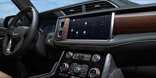 Real wood trim is etched with topographical maps of Denali State Park.