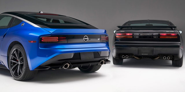 The Z's taillights resemble the ones on the 300ZX.