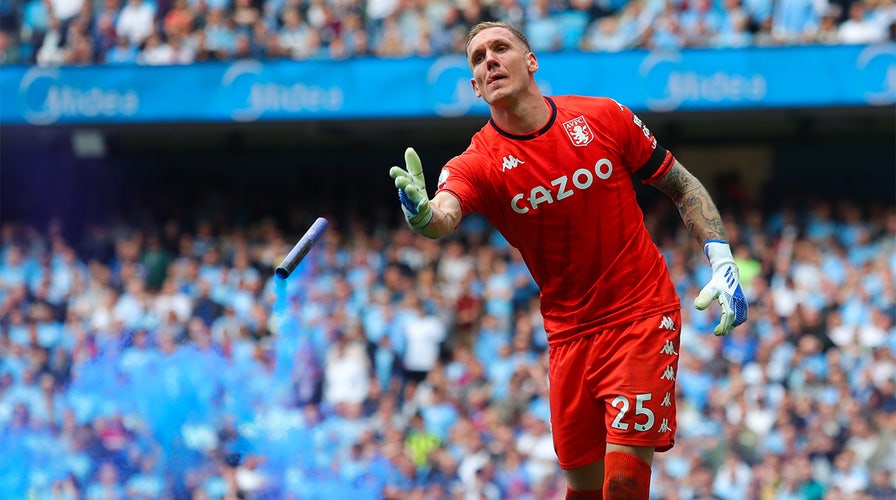 Manchester City apologizes after Aston Villa goalkeeper 'attacked' during pitch invasion