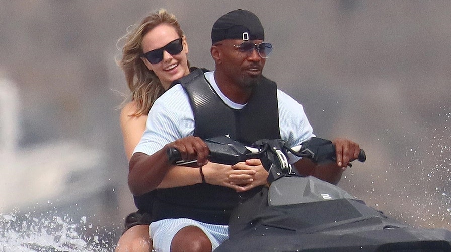 Jamie Foxx all smiles in Cannes with mystery blonde during getaway