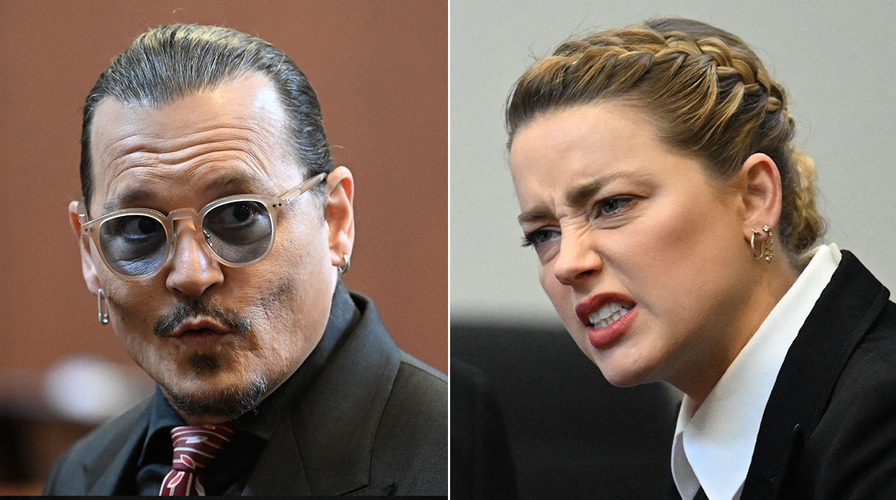 Amber Heard tesitfies during trial with Johnny Depp