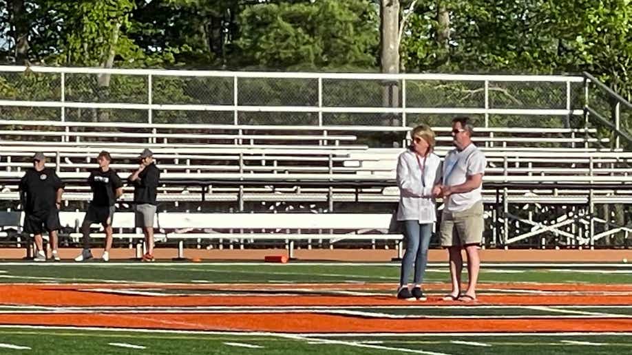 Mourners honored Jimmy McGrath's family at a pregame ceremony Wednesday evening.