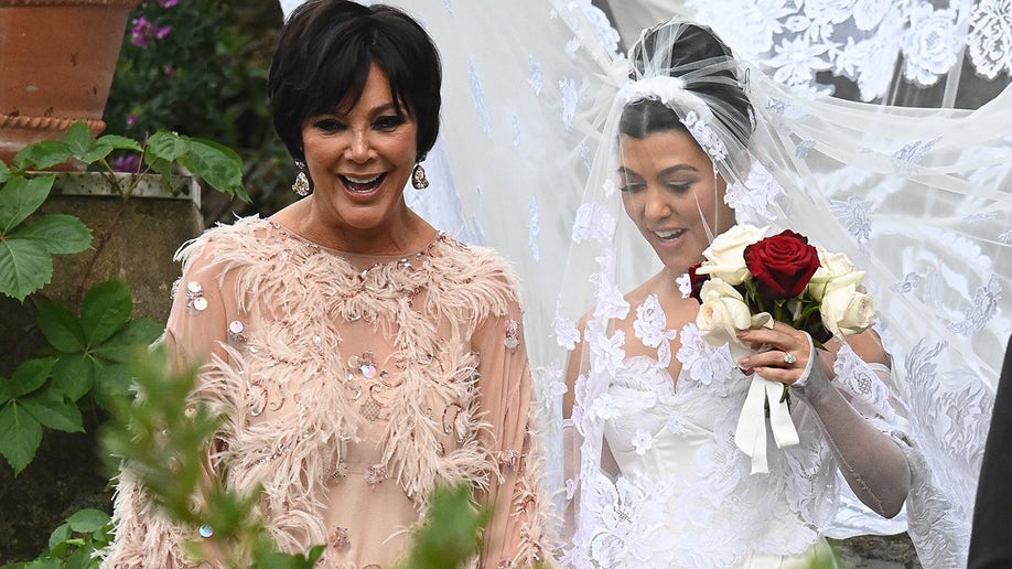 Kourtney Kardashian enlisted the help of her mother, Kris Jenner, to lead her down the aisle at her wedding.