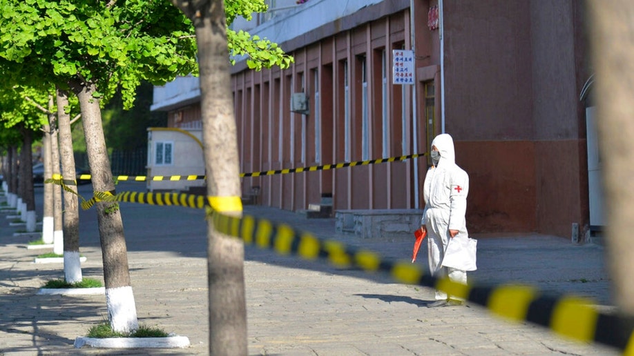 A North Korean worker in Pyongyang