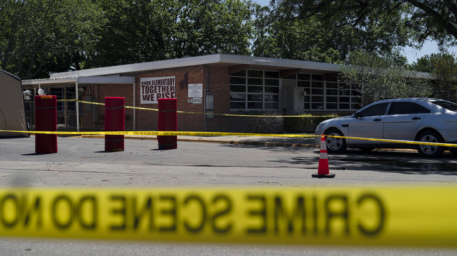 Robb Elementary is Uvalde is pictured following the mass shooting