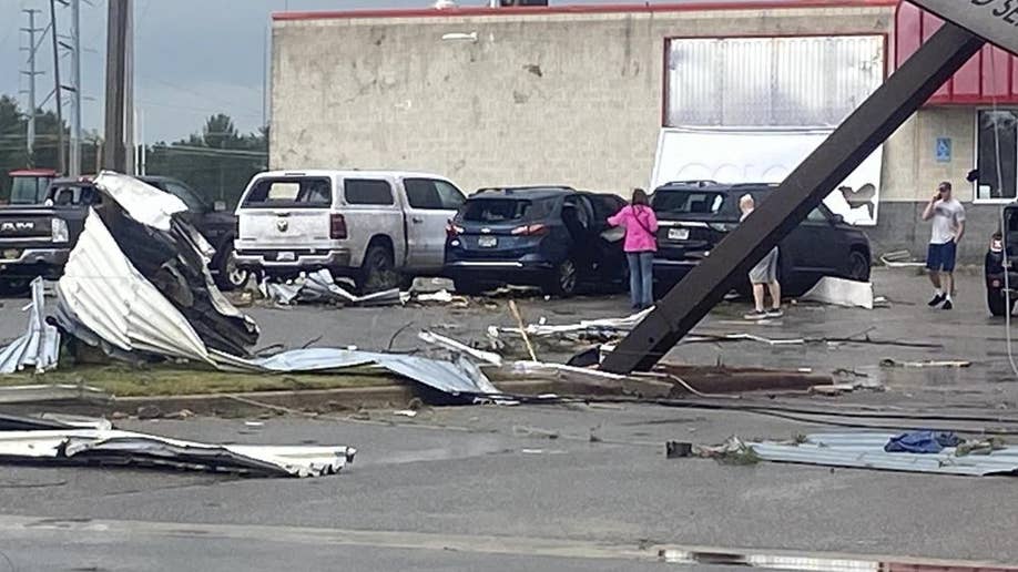 Tornado damage to a local store