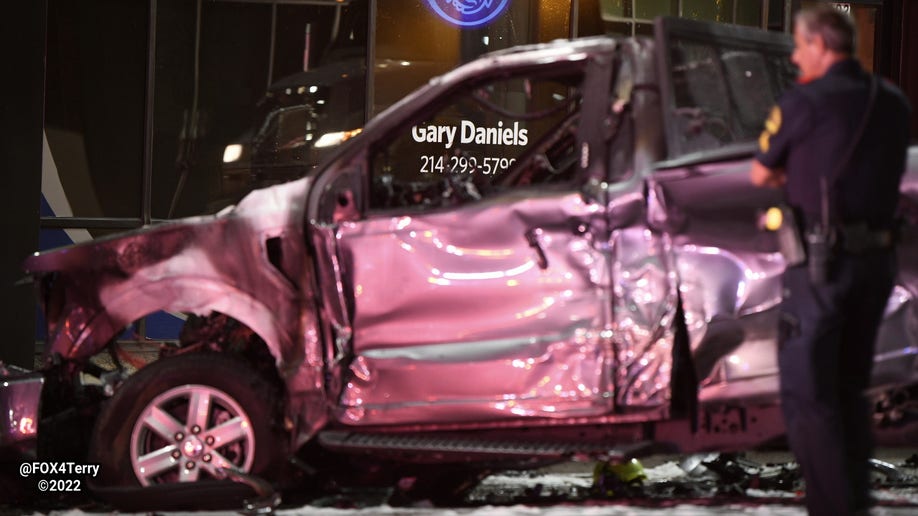 Dallas Suspect Driving Stolen Truck Runs Red Light, Crashes Into Three ...