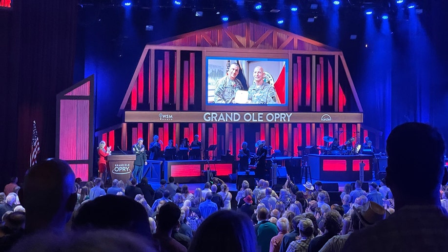 Command Sgt. Major Andrew Lombardo at grand ole opry
