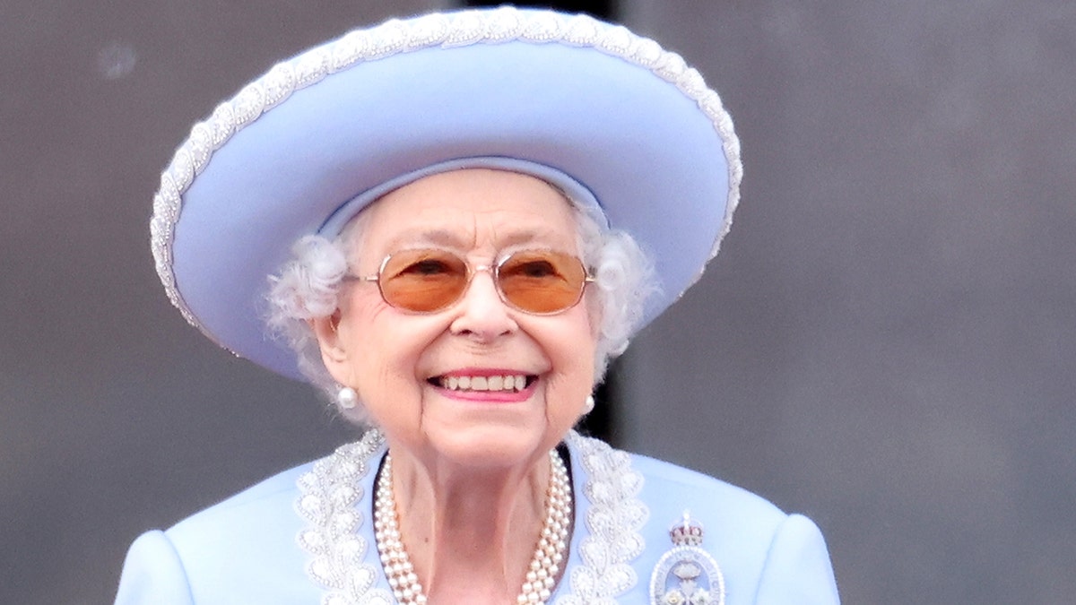 Queen Elizabeth II poses for a photograph at Trooping the Color