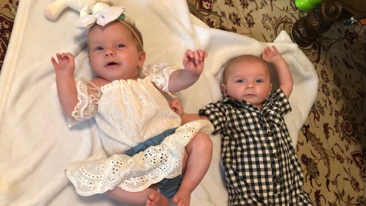 Amber Bergeron's twin babies