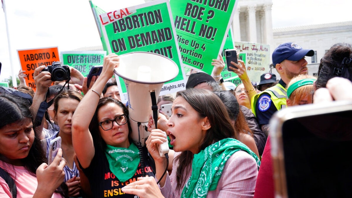 Rep. Alexandria Ocasio Cortez at abortion rally