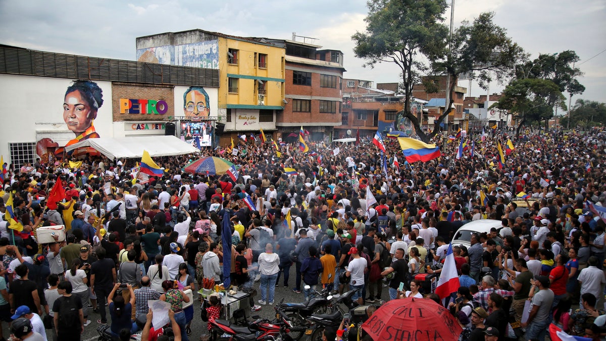 Colombians celebrate Gustavo Petro's victory