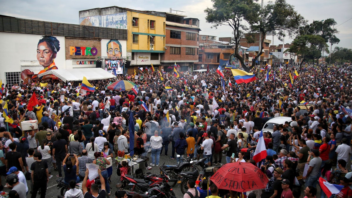 Colombians celebrate Gustavo Petro's victory