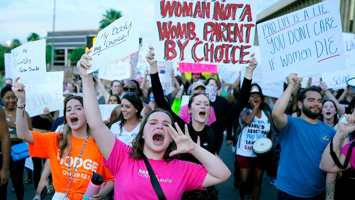 An abortion protest at the U.S. Supreme Court