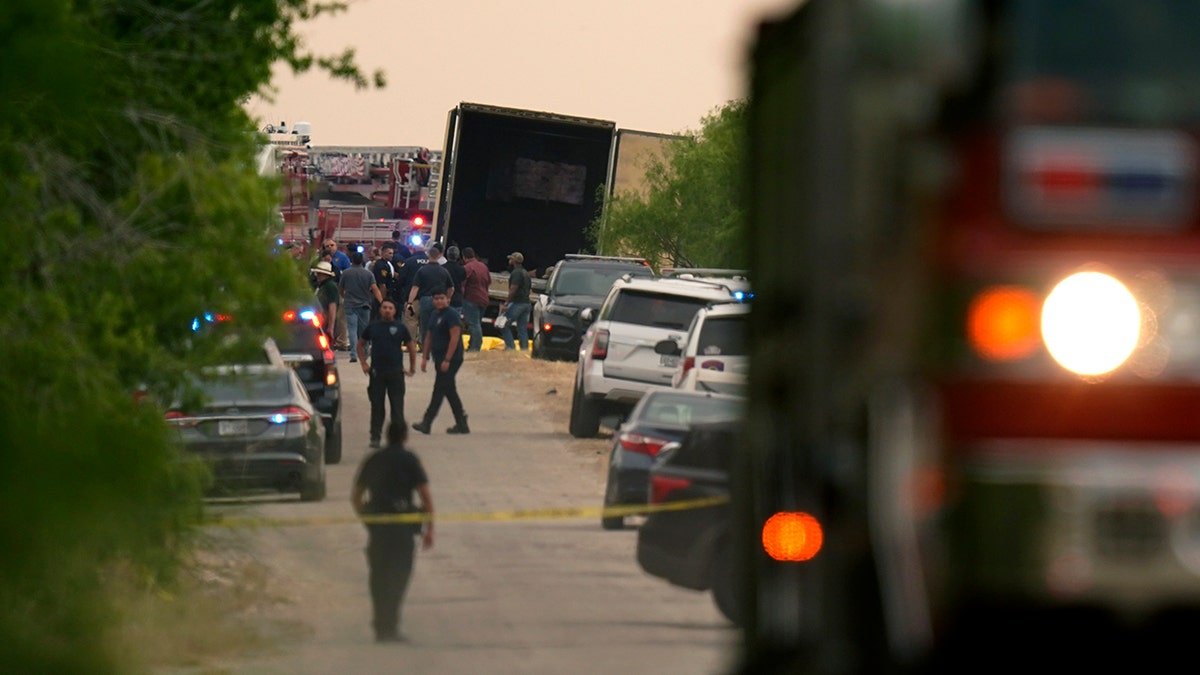 Migrant body bags in San Antonio, Texas