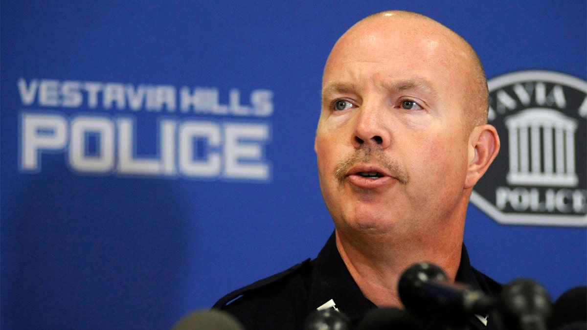 Vestavia Hills, Alabama Police Capt. Shane Ware briefs the press after a church shooting