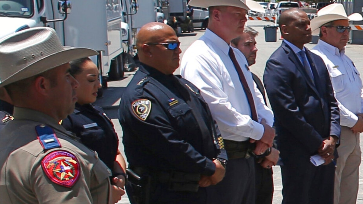 Uvalde school police chief Pete Arredondo appears at a press conference