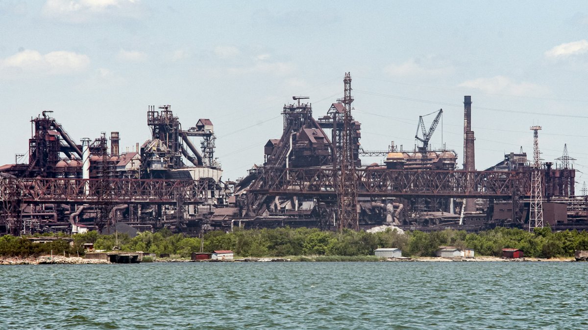 Azovstal steel factory Mariupol, Ukraine damaged during fighting