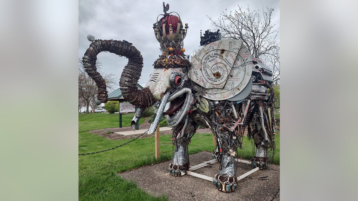 a sculpture in Illinois