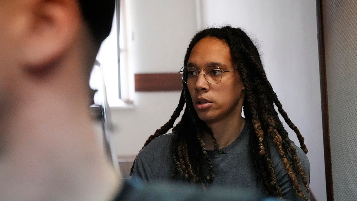 Brittney Griner walks to the courtroom in June 2022