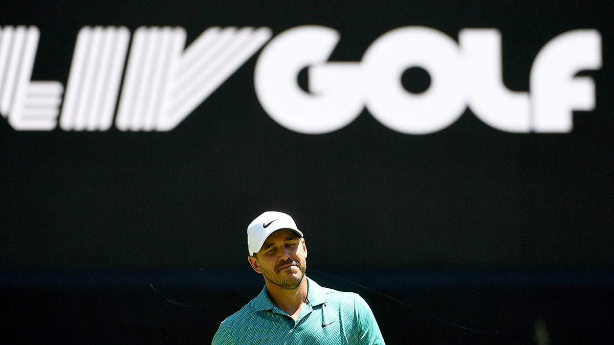 Brooks Koepka on 12th hole of LIV Golf practice round