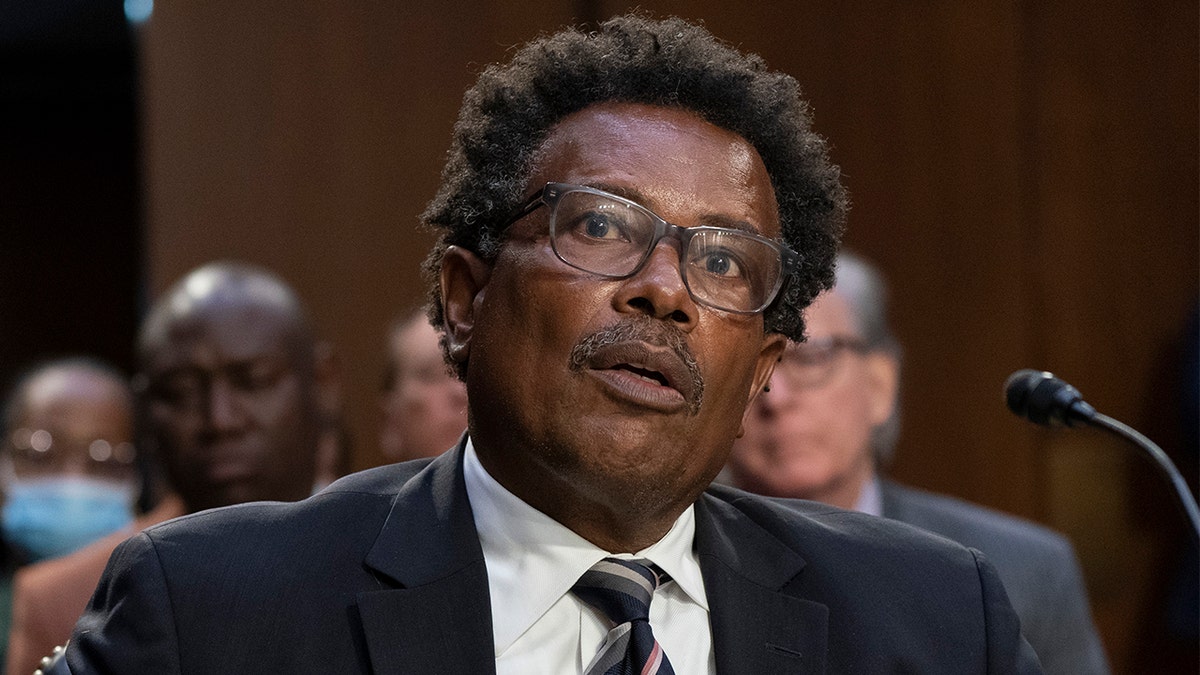 Garnell Whitfield, Jr., the son of Buffalo shooting victim Ruth Whitfield, testified before the Senate Judiciary Committee, Tuesday, June 7, 2022.