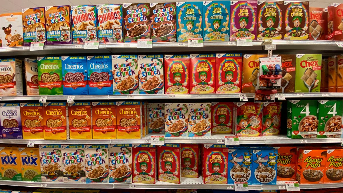 Family sized cereal aisle